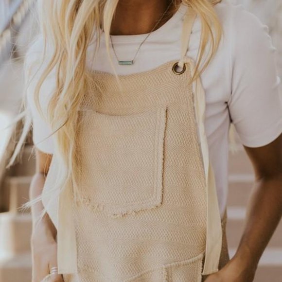 LEMON BLONDE TIE OVERALLS - Picture 7 of 10